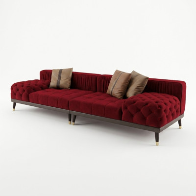 Chesterfield Big Sofa Luxury Meble Couch Podkładka Sofy Sofa 4 miejsce do siedzenia