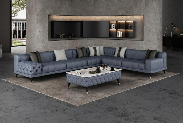 Narożnikowa kanapa Sofa w kształcie litery L Sofa do salonu Podkładka Sofy Nowy Design Skóra