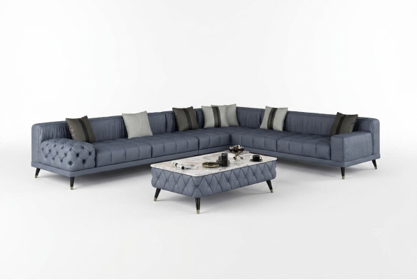 Narożnikowa kanapa Sofa w kształcie litery L Sofa do salonu Podkładka Sofy Nowy Design Skóra