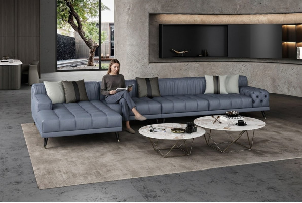 Chesterfield Sofa Couch Podkładka Luxury Meble Design Narożnikowa kanapa Skóra