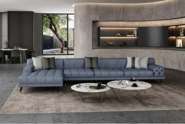 Chesterfield Sofa Couch Podkładka Luxury Meble Design Narożnikowa kanapa Skóra