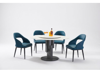 jadalnia Meble Owalny Stół obiadowy Tabela Design stoły Luxury Meble Okrągłe New Stal nierdzewna