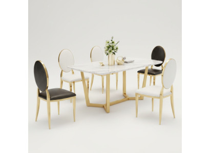 Design Stół obiadowy Modern Marble jadalnia Salon Kuchnia stoły Tabela