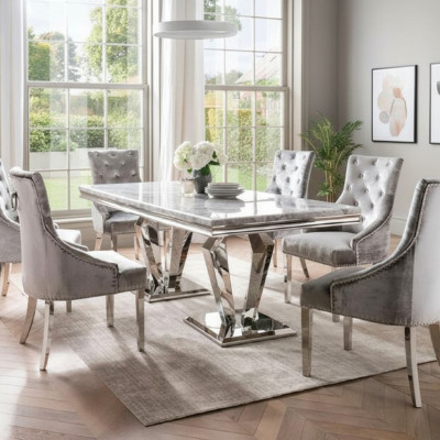 Stół obiadowy Nowoczesna jadalnia salon Kuchnia Design Tabela Metal