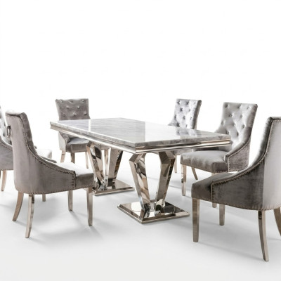 Stół obiadowy Nowoczesna jadalnia salon Kuchnia Design Tabela Metal