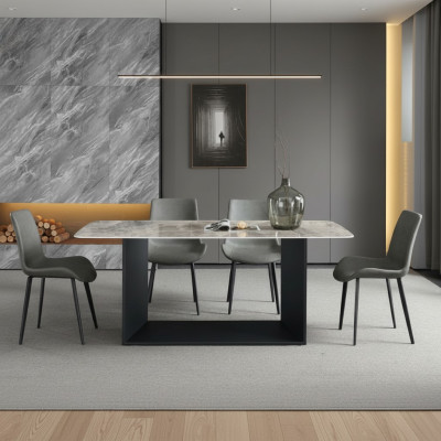 Stół obiadowy Modern Stal jadalnia salon Kuchnia stoły Design Tabela Metal