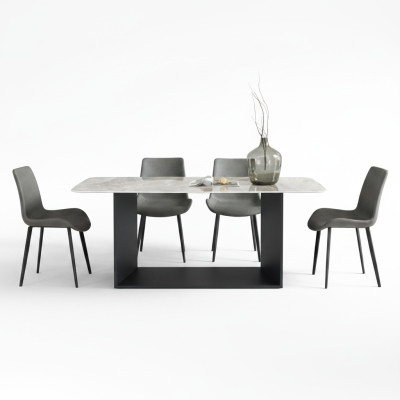 Stół obiadowy Modern Stal jadalnia salon Kuchnia stoły Design Tabela Metal