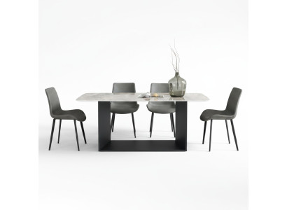 Stół obiadowy Modern Stal jadalnia salon Kuchnia stoły Design Tabela Metal