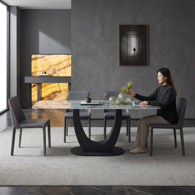 jadalnia Stół obiadowy Modern Stal nierdzewna salon Kuchnia stoły Design Tabela Metal