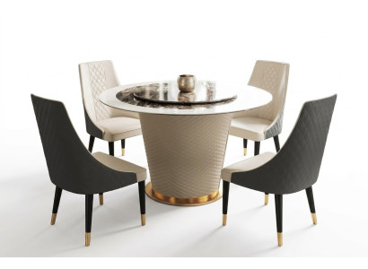 Marmur Stół obiadowy Modern jadalnia salon Kuchnia stoły Design Tabela Okrągłe Nowość