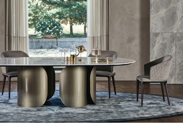 stoły Stone Kuchnia Modern Stół obiadowy Tabela jadalnia Luxury Meble Design Nowość