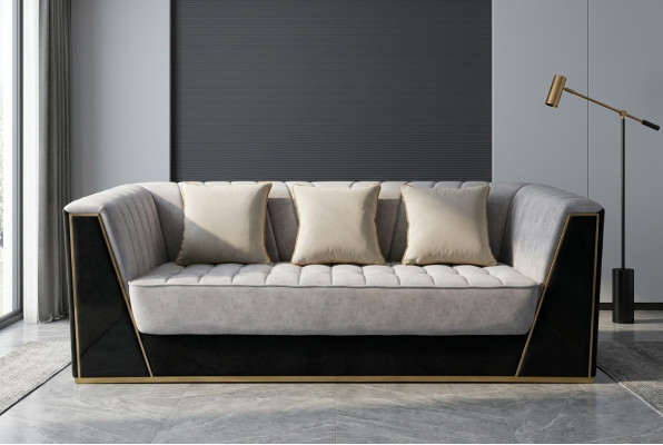 Sofa 3 miejsce do siedzenia Sofy Luksusowe Włókiennicze Kanapy duża Podkładka Designer Meble trzymiejscowe