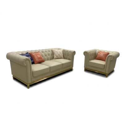 Zestaw Sof Classic Luxury Chesterfield 3+2+1 miejsce do siedzenia Meble tapicerowane Sofy Sofy Nowe