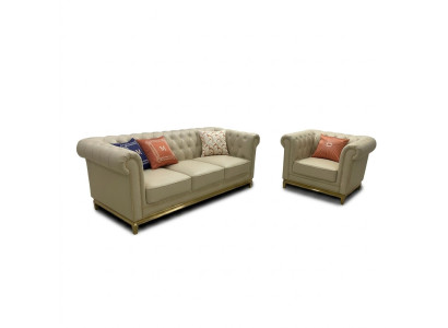 Zestaw Sof Classic Luxury Chesterfield 3+2+1 miejsce do siedzenia Meble tapicerowane Sofy Sofy Nowe