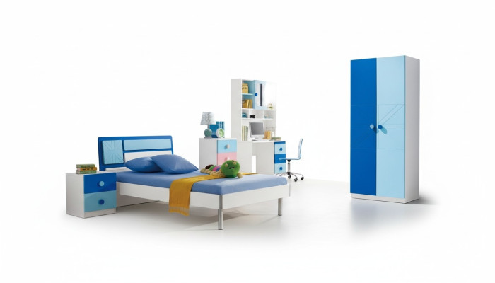 żłobek Zestaw Łóżko Szafa Modern Youth Sleep Pokój Nowy 4-częściowy zestaw