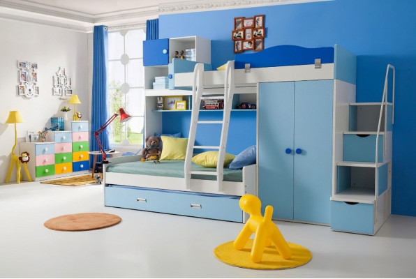 łóżko Łóżko na poddaszu Real Drewno Children & Pokój młodzieżowy Nowe piętrowe łóżka