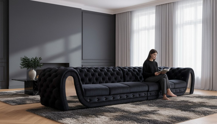 Sofy 6 miejsce do siedzenia Włókienniczy Big Xxl Salon Materiał Nowa Sofa Kanapa Tapicerka Meble
