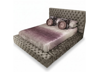 Chesterfield Podwójne łóżko Meble 180x200 Podkładka włókiennicza łóżka Luxury Design Rama