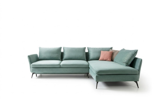 Salon Zielone Meble Włókiennicze Sofy Narożnikowa kanapa L Shape Couch Meble tapicerowane