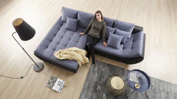 Nowoczesny Design Sofy Kanapy Meble Materiał W kształcie litery L Pokój dzienny Narożnikowa kanapa