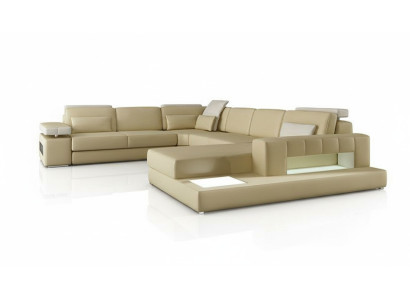 Narożnikowa kanapa Kształt U Żywy krajobraz Sofa Kanapa Podkładka Narożnik Sofa Materiał Sofy Skóra