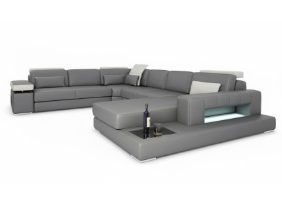 Sofy Szara Nowa Sofa Kształt U Sofa Tkaninowa Żywy krajobraz Design Modern Skóra