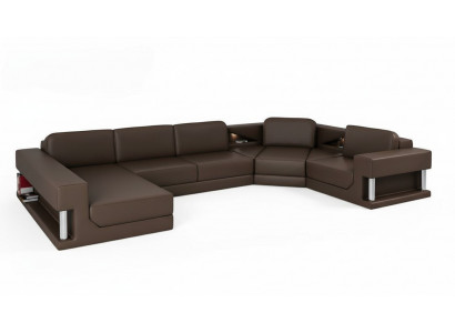 Żywy krajobraz Couch Podkładka Narożnikowa kanapa Nowa skórzana sofa designerska sofa w kształcie litery U