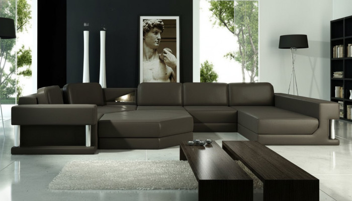Sofy Żywy krajobraz Design Narożnikowa kanapa Skóra Nowa Sofa U Shape Sofa Podkładka Kanapy