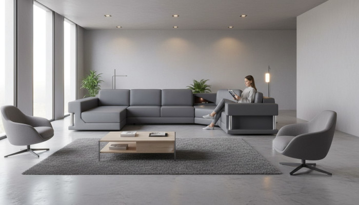 Żywy krajobraz U Form Narożnik Sofa Kanapa Podkładka Narożnik Skóra Sofa Couchen Meble Nowość