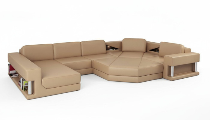 Żywy krajobraz Design Nowoczesna Sofa Narożnikowa kanapa Sofa Kształt U Sofa Skórzana Kanapa Włókienniczy Nowość