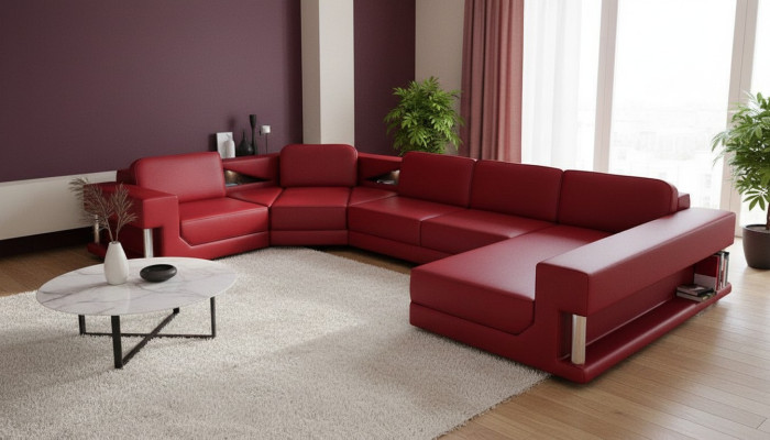 Sofa w kształcie litery U kanapa podkładka sofa Żywy krajobraz design narożnikowa kanapa skóra podkładka nowość