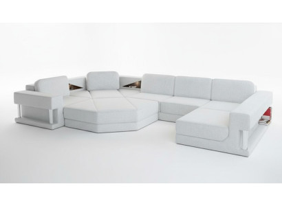 Żywy krajobraz Design Materiał Sofy Funkcja łóżka Kanapa do spania Narożnikowa kanapa Sofa w kształcie litery U