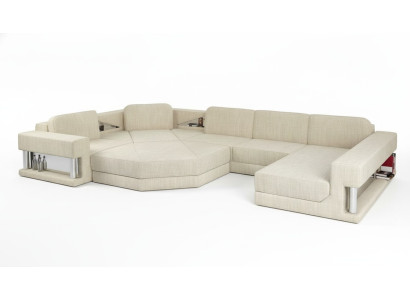 Kształt U Sofa Couch Design Couch Włókienniczy Modern Podkładka Nowy Żywy krajobraz Narożnikowa kanapa