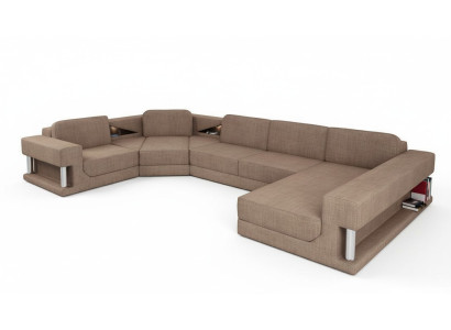 Kształt U funkcji łóżka Couch Design Podkładka Włókienniczy Narożnik Żywy krajobraz Narożnikowa kanapa Material