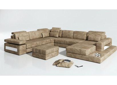 Materiał Kształt U Żywy krajobraz Podkładka narożnik kanapa Skóra sofa Narożnikowa kanapa narożnik