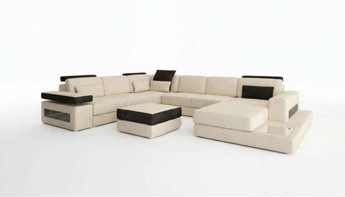 XXL Żywy krajobraz Sofa Sofa Podkładka Sofa Narożnik Designer Kształt U Narożnikowa kanapa Nowość