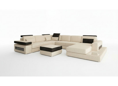 XXL Żywy krajobraz Sofa Sofa Podkładka Sofa Narożnik Designer Kształt U Narożnikowa kanapa Nowość