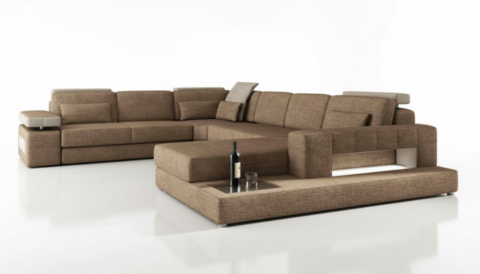 Narożnik Sofa Couch Podkładka Żywy krajobraz U Form Narożnikowa kanapa Żywy krajobraz New
