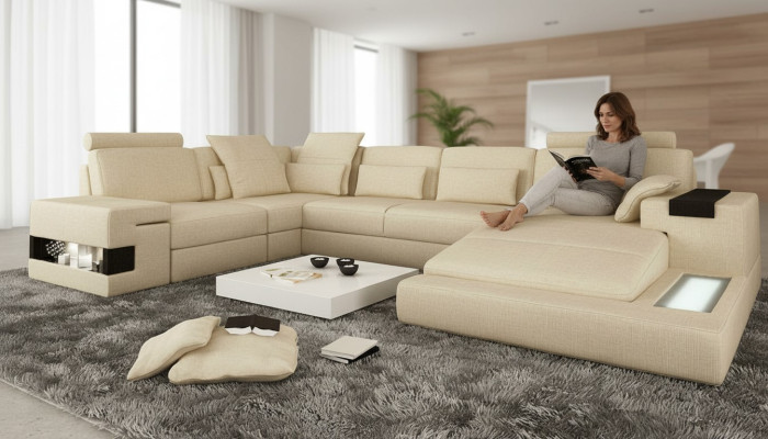 Narożnik kanapa Kanapa Podkładka Kanapy Nowość Narożnik U Shape Sofa Żywy krajobraz Meble Sofy Nowość