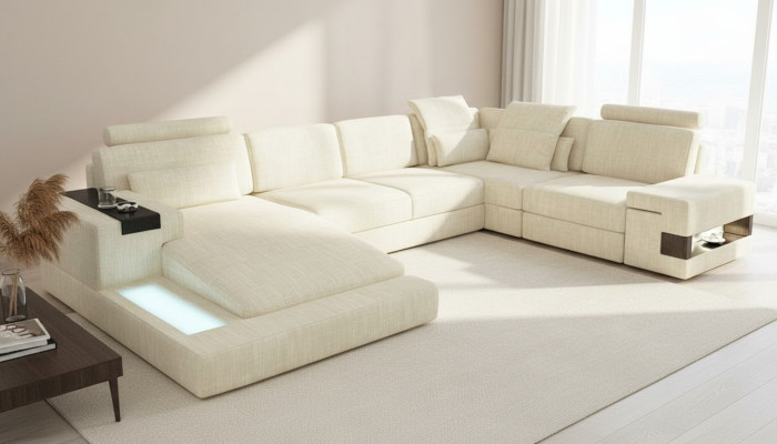 Narożnik kanapa Narożnik Podkładka Żywy krajobraz Kanapa Sofa Narożniki U Shape New Meble