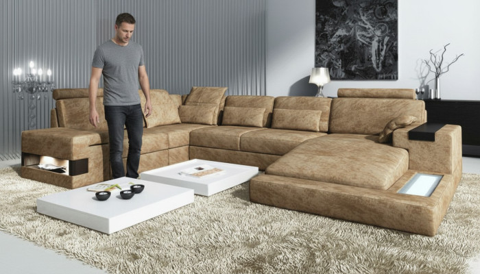 Narożnikowa kanapa Kształt U Sofa Sofa Tapicerowana Kanapa Sofy Kanapy Narożne sofy Design Meble Nowość