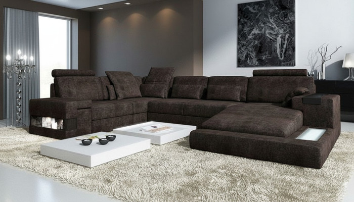 Sofa tekstylna Narożnikowa kanapa w kształcie litery U Sofa nowoczesna Sofa skórzana Sofa Narożnikowa kanapa Podkładka Żywy krajobraz