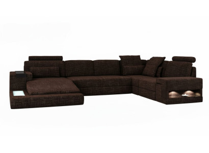 Narożnikowa kanapa Kształt U Nowoczesna Sofa Sofa skórzana Narożnikowa kanapa Podkładka Materiał Włókienniczy Design Sofa