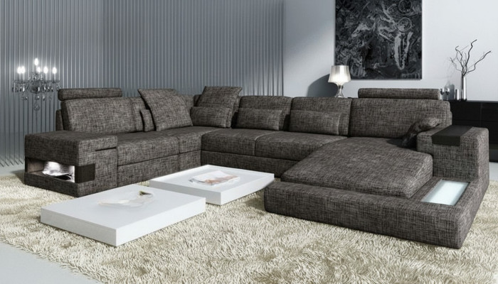 Nowoczesny projekt salonu Narożnikowa kanapa Meble narożnikowa tapicerka tekstylna kanapa sofa w kształcie litery U