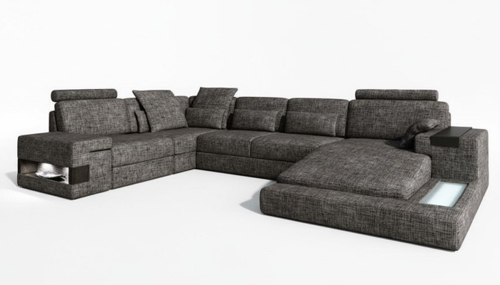 Nowoczesny projekt salonu Narożnikowa kanapa Meble narożnikowa tapicerka tekstylna kanapa sofa w kształcie litery U