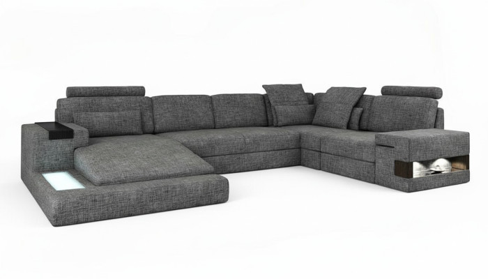 Narożnikowa kanapa Kształt U Design Nowoczesna Sofa Sofa Sofa Tekstylna Kanapa Żywy krajobraz New