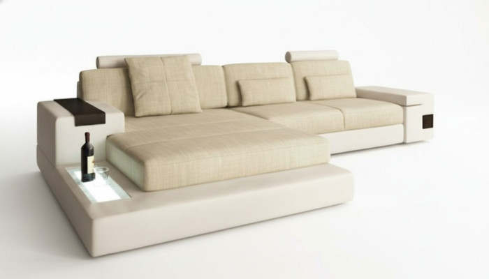 L-forma funkcji łóżka Sofy Tekstylne Skórzane Sofy Kanapy Sofa do spania Design Narożnikowa kanapa