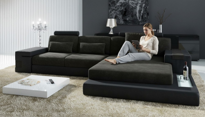 Narożnikowa kanapa Sofa Tekstylna Sofa w kształcie litery L Żywy krajobraz Esk Modern Sofas
