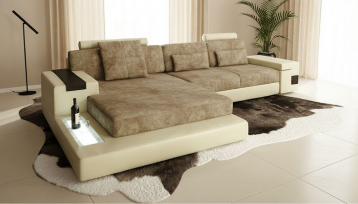Sofa Kanapa Narożnikowa kanapa Narożnik Narożnik Krajobraz Podkładka Design Living L Shape