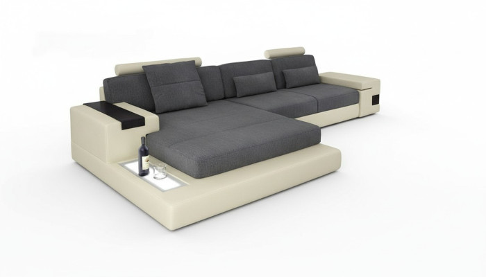 Luksusowa Sofa Narożnik Meble tapicerowane Salon L-Shape Nowoczesny Design Włókienniczy Materiał
